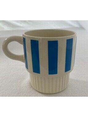 McCoy Blue Striped Stackable Mug- Made In USA